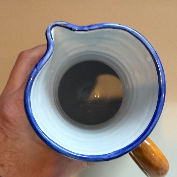 JS Talavera hand painted Mexican pottery pitcher 6" - Picture 4 of 6